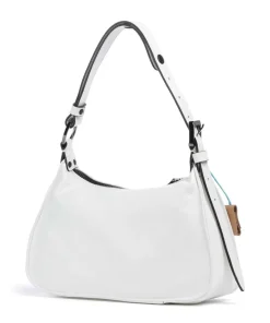 Porto Rico Gala Schultertasche genarbtes Kalbsleder weiß