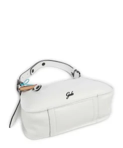 Porto Rico Gala Schultertasche genarbtes Kalbsleder weiß