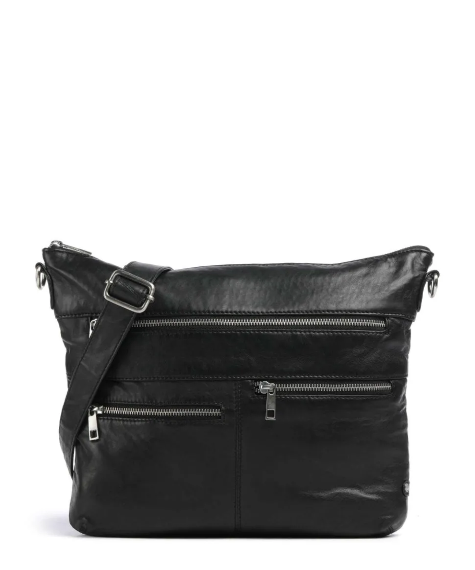 Power Field Umhängetasche Schafsleder schwarz