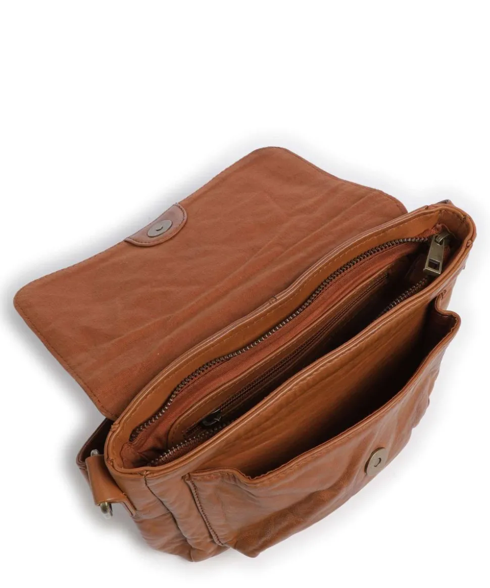 Power Field Umhängetasche Schafsleder cognac