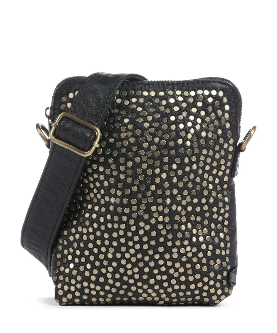 Power Parade Umhängetasche fein genarbtes Kalbsleder schwarz