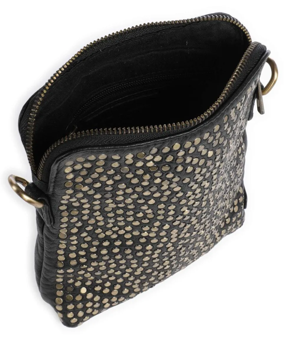 Power Parade Umhängetasche fein genarbtes Kalbsleder schwarz