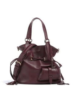 Premier Flirt M Bucket bag genarbtes Rindsleder brombeer