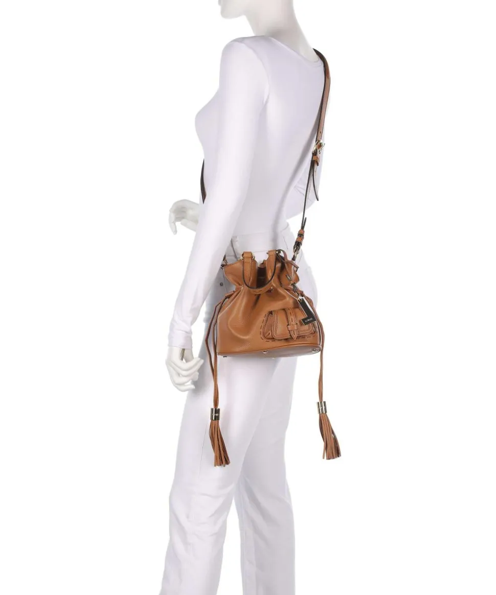 Premier Flirt S Bucket bag genarbtes Rindsleder camel