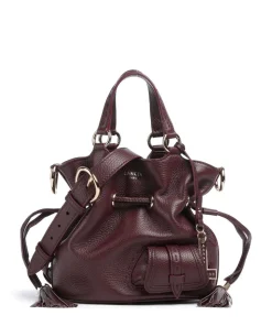 Premier Flirt S Bucket bag genarbtes Rindsleder brombeer