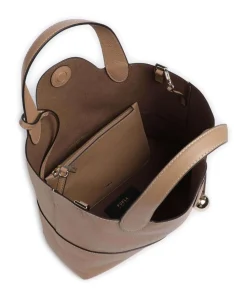 Primrose M Handtasche genarbtes Leder hellbraun