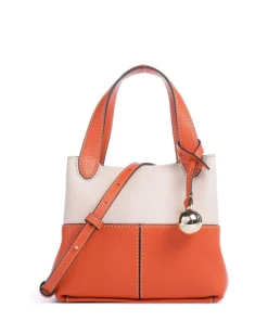 Primrose Mini Umhängetasche genarbtes Leder orange