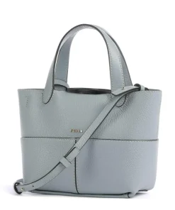 Primrose Mini Umhängetasche genarbtes Leder blaugrau