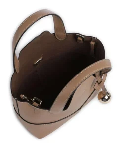 Primrose Mini Umhängetasche genarbtes Leder hellbraun