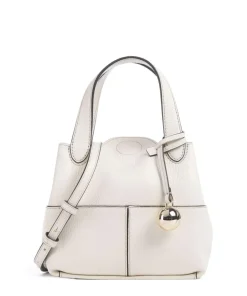 Primrose Mini Umhängetasche genarbtes Leder creme