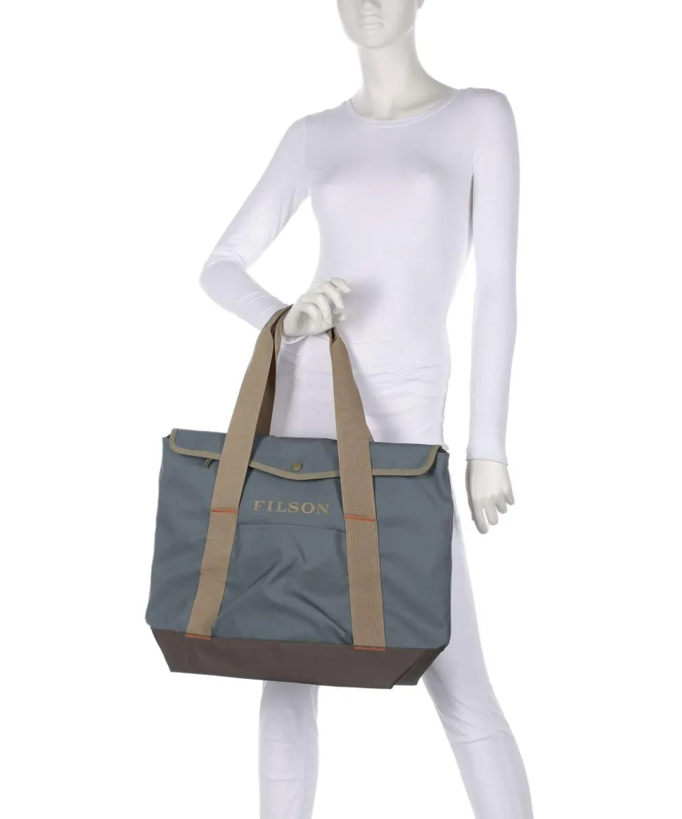 Printed Shrub Shopper 16″ recyceltes Polyester blaugrau