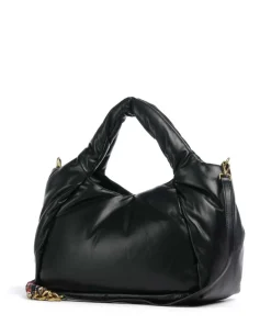 Puffy Foulard Handtasche Lederimitat schwarz