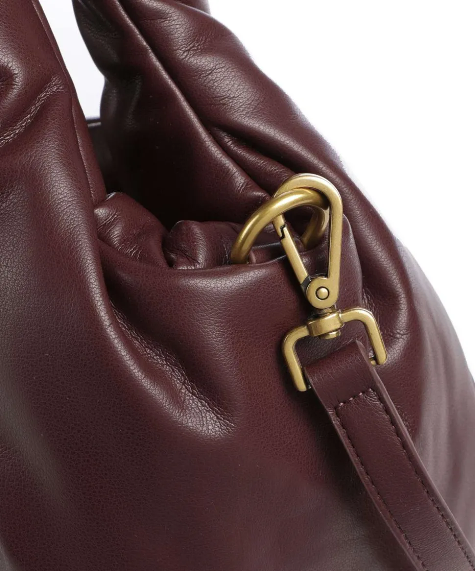 Puffy Foulard Handtasche Lederimitat wein