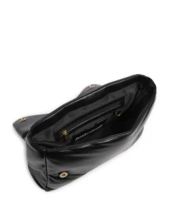 Puffy Foulard Schultertasche Lederimitat schwarz