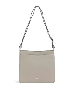 Pura M Schultertasche genarbtes Rindsleder beige