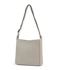 Pura M Schultertasche genarbtes Rindsleder beige
