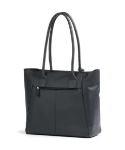 Pure Shopper genarbtes Rindsleder dunkelblau