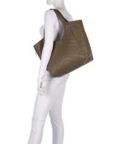 Puzzle Shopper fein genarbtes Rindsleder olivgrün