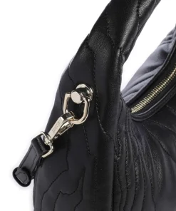 Quilted Zebra Handtasche Lederimitat schwarz