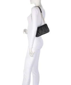 Quilted Zebra Schultertasche Lederimitat schwarz