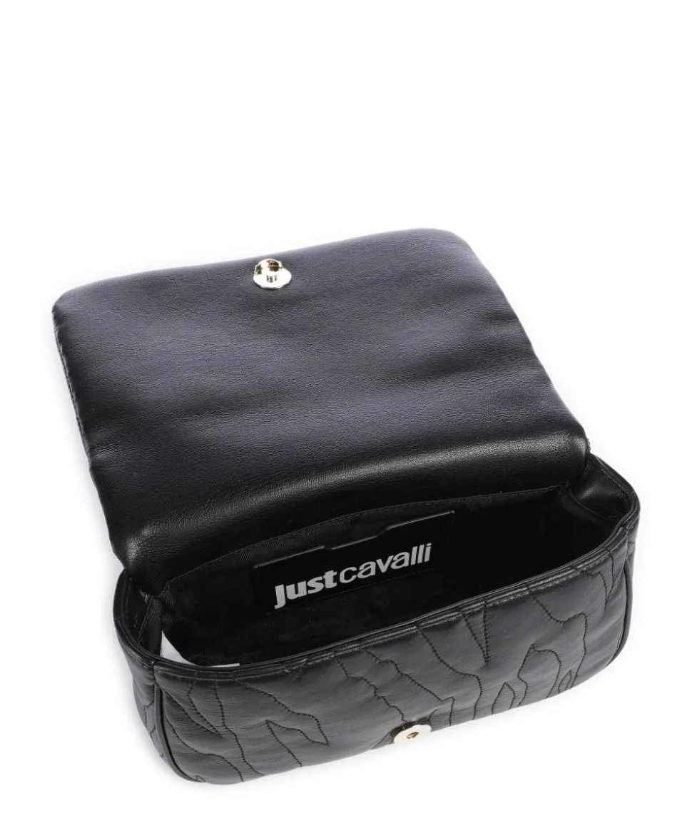 Quilted Zebra Schultertasche Lederimitat schwarz