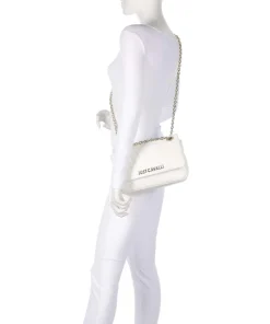 Quilted Zebra Schultertasche Lederimitat weiß