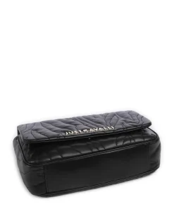 Quilted Zebra Schultertasche Lederimitat schwarz