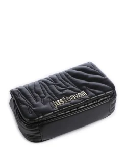 Quilted Zebra Schultertasche Lederimitat schwarz