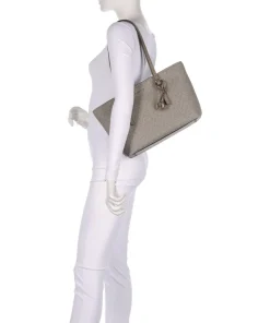 Quinn Medium Shopper Lederimitat taupe