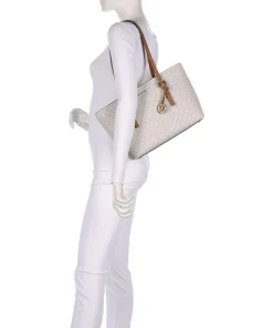 Quinn Medium Shopper Lederimitat creme