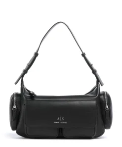 Rachel M Schultertasche Lederimitat schwarz