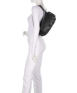 Rachel M Schultertasche Lederimitat schwarz