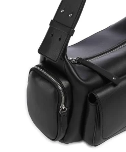 Rachel M Schultertasche Lederimitat schwarz