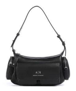 Rachel S Schultertasche Lederimitat schwarz