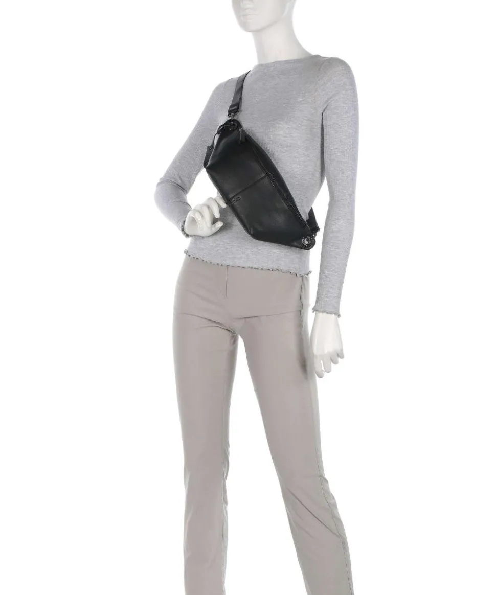 Radiant Raeven Gürteltasche genarbtes Rindsleder schwarz