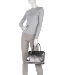 Radiant Raeven Handtasche genarbtes Rindsleder silber