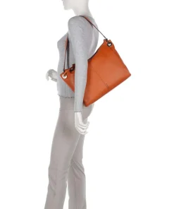 Radiant Raeven Schultertasche genarbtes Rindsleder orange