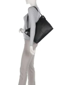 Radiant Raeven Schultertasche genarbtes Rindsleder schwarz