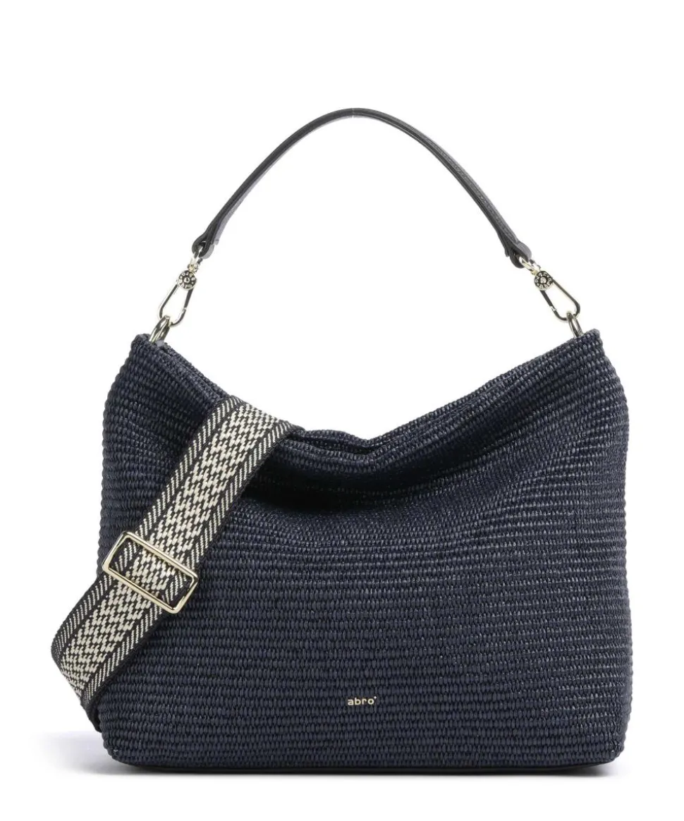Raffia Kaia Beuteltasche Bast navy