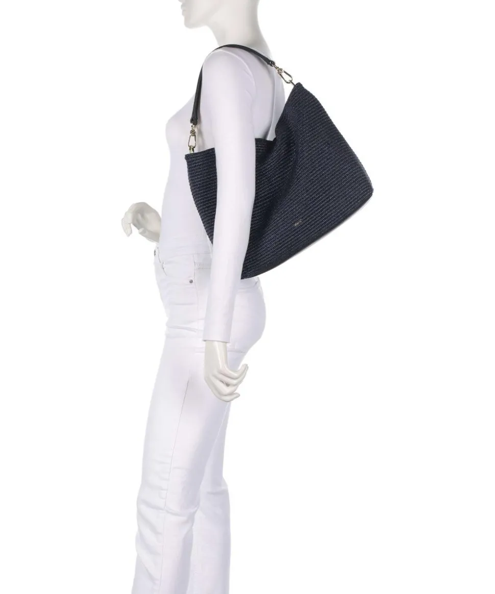 Raffia Kaia Beuteltasche Bast navy
