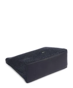 Raffia Kaia Beuteltasche Bast navy