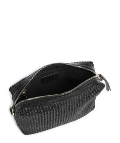 Raffia Kaia Umhängetasche Bast schwarz