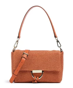Raffia Temi Schultertasche Bast orange