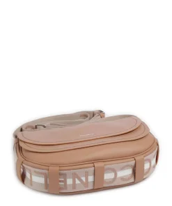 Raquel Schultertasche genarbtes Leder hellbraun