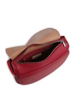 Raquel Schultertasche genarbtes Leder rot