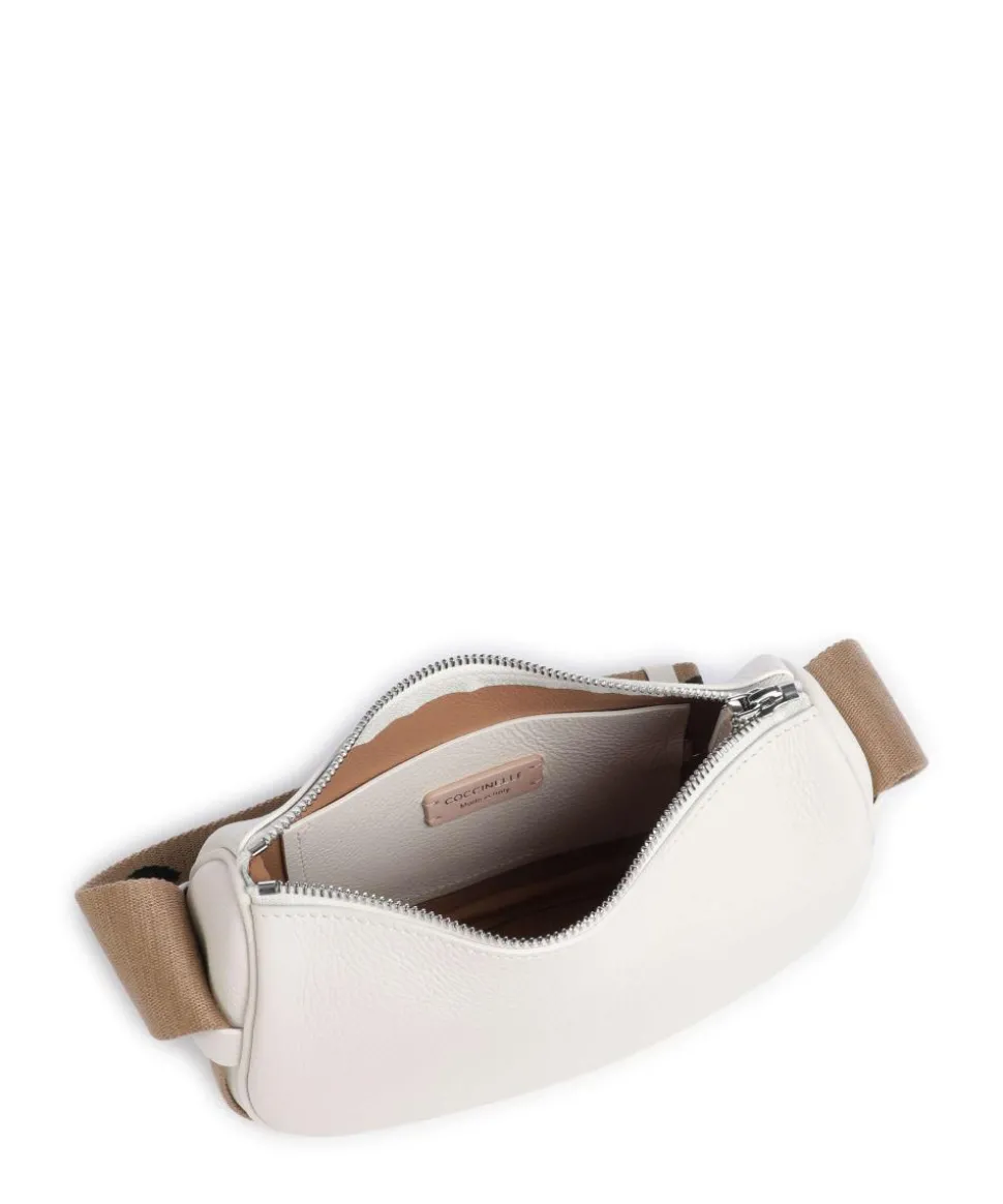 Raquel Umhängetasche genarbtes Leder weiß