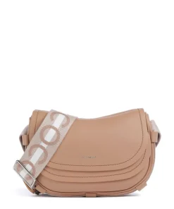 Raquel Umhängetasche genarbtes Leder hellbraun