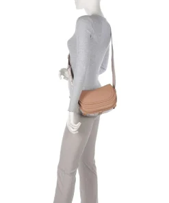 Raquel Umhängetasche genarbtes Leder hellbraun