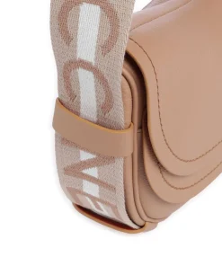 Raquel Umhängetasche genarbtes Leder hellbraun