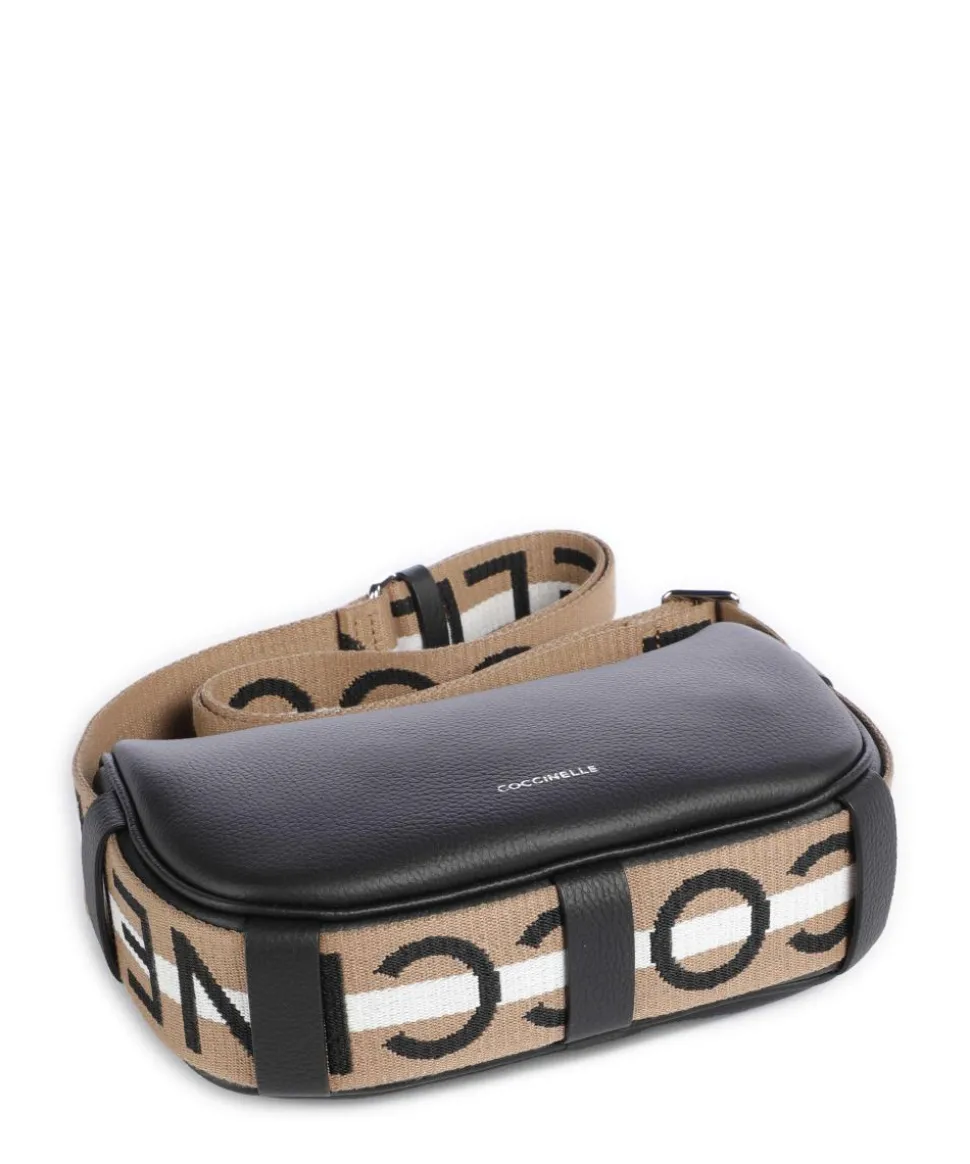 Raquel Umhängetasche genarbtes Leder schwarz